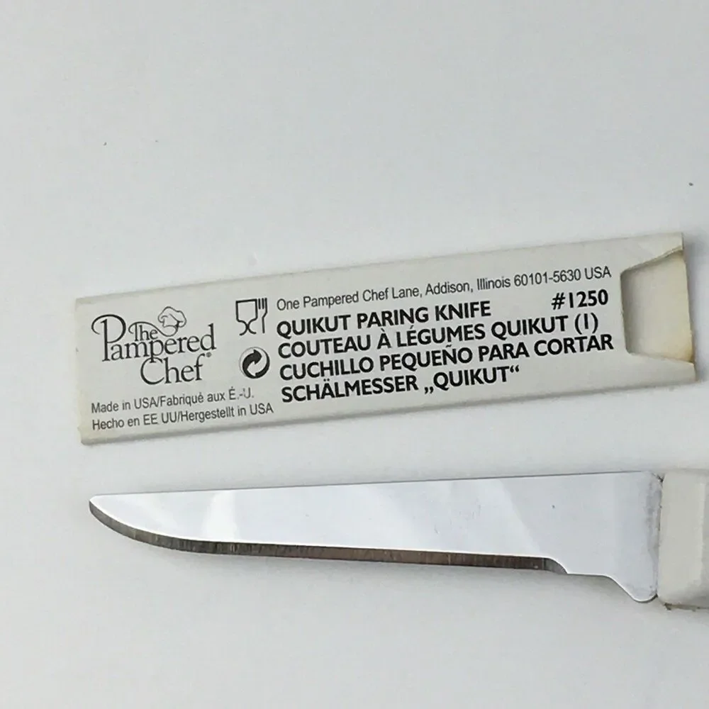 Pampered Chef Paring Knife 1250 & Sharpener Case Holder 7.5